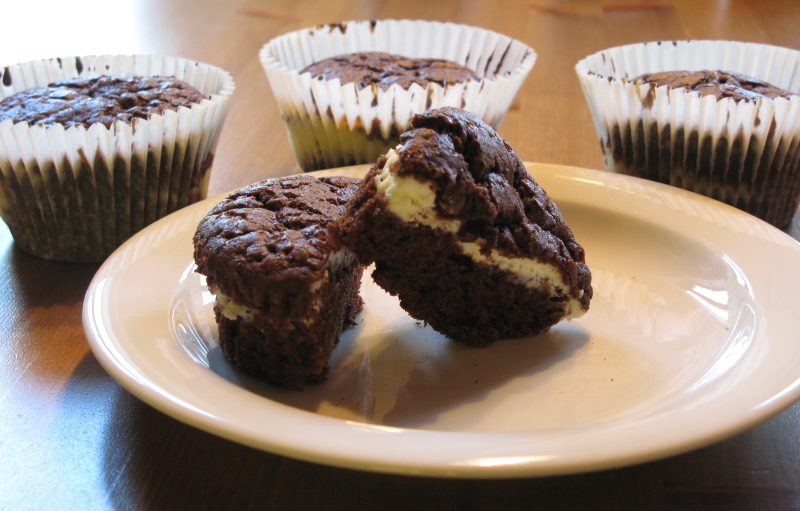 New this year: Homemade chocolate- and cheesecake muffins