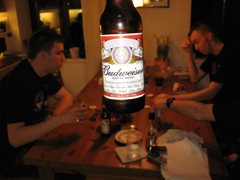 What is hiding behind the beer...?