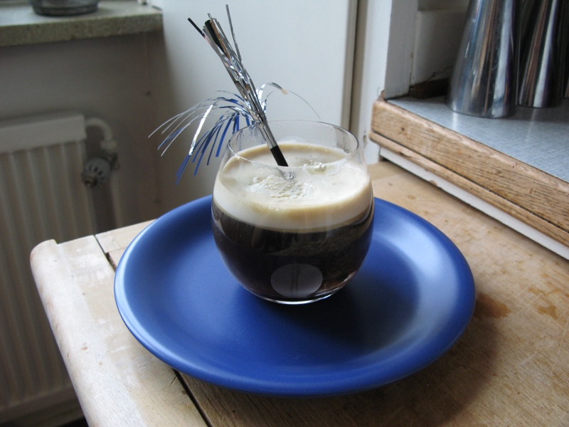 First drink is served.